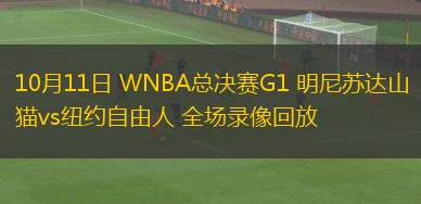 10月11日 WNBA總決賽G1 明尼蘇達(dá)山貓vs紐約自由人 全場錄像回放
